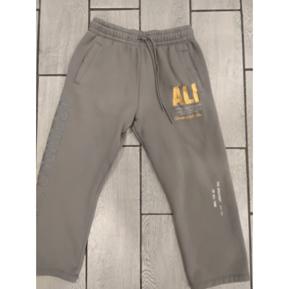 Shoe Palace Muhammad Ali The Greatest Fleece Sweatpants Grey Mens Medium‎ MD